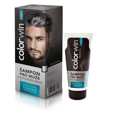 ​Colorwin Colorwix Brown Black shampoo - šampon pro muže k potlačení šedin hnědo - černý, 150 ml