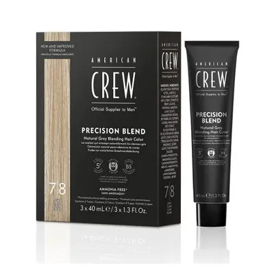 ​American Crew Precision Blend - pánské barvy, 3x40 ml 3x40 ml - Light 7-8 - světla