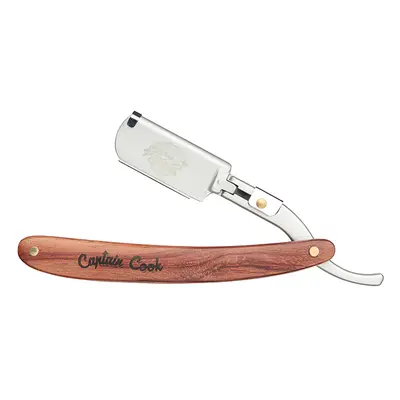 ​Captain Cook Shaving Razor, Wooden Handle 04894 - břitva na vyměnitelné žiletky, celá čepel