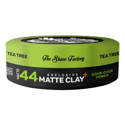 The Shave Factory Exclusive Matte Clay - matná hlína se silnou fixací, 150 ml Tea Tree 44- Comb-