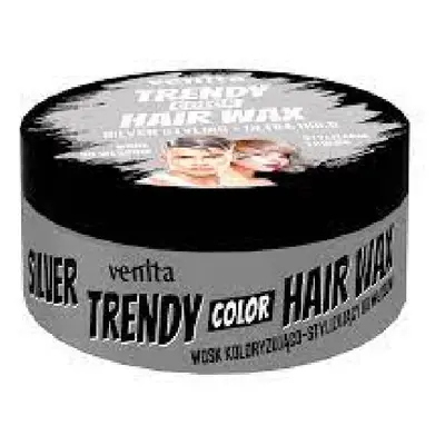 Venita Trendy Hair Wax Ultra Hold - barevný vosk na vlasy, ultra držení, 75 g Silver - stříbrný