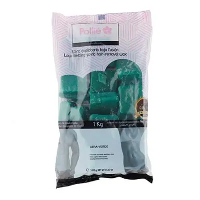 Pollié 06324 Green Low-Melting Wax - depilační vosk - zelený, 1 kg