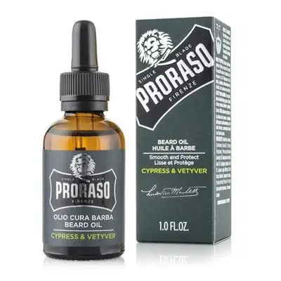 Proraso Beard Oil - Cypress & Vetyver - Ochranný olej na vousy, 30ml