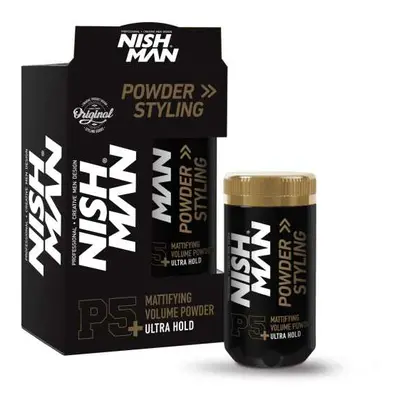 Nishman Hair Styling Volume Powder Ultra Hold P5+ - matující objemový pudr na vlasy s ultra fixa