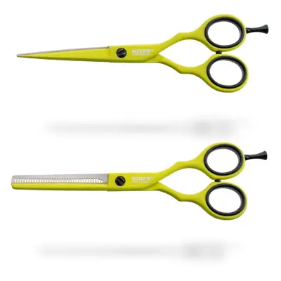 Kiepe Neon Scissor Set - set nůžek na stříhání 5.5" a efilačních nůžek, 5,5" 2480.2 (5.5") Lime 