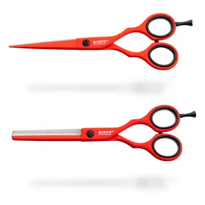 Kiepe Neon Scissor Set - set nůžek na stříhání 5.5" a efilačních nůžek, 5,5" 2480.4 5.5" Red Pas