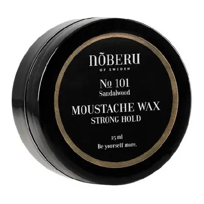 Noberu of Sweden No 101 Sandalwood Moustache Wax Strong Hold - silně fixační vosk na vousy, 25 m