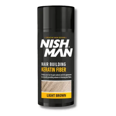 Nishman Hair Building Keratin ﻿Fiber - keratinová vlasová vlákna, 21 g LIGHT BROWN - SVĚTLO HNĚD