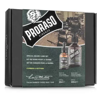 BALÍČEK: Proraso Special Beard Care (Beard Oil, Beard Shampoo) - set oleje a šamponu na bradu Cy