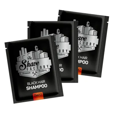 The Shave Factory Black Hair Shampoo - černý barvící šampon, 25 ml x 10 ks