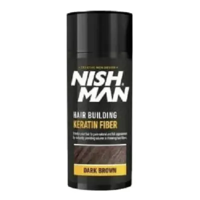 Nishman Hair Building Keratin ﻿Fiber - keratinová vlasová vlákna, 21 g MEDIUM BROWN - středně hn