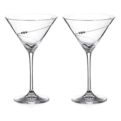 Diamante Silhouette sklenice na martini 210 ml, 2 ks