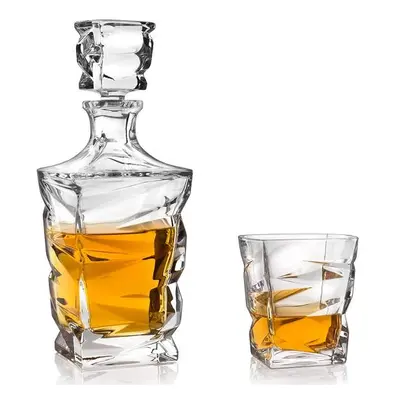 Crystal Bohemia ZIG ZAG whisky set (1+6)