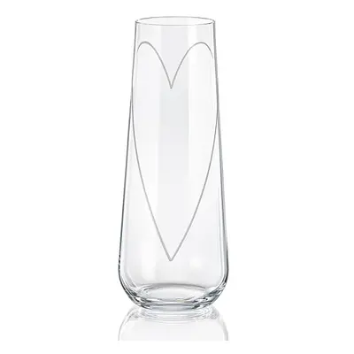 Crystalex GLASS HEART sklenice na prosecco 250 ml, 2 ks