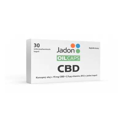 Jadon - Oil caps - konopný olej a vitamín B12 Konopný olej 15 mg + 30 kapslí vitamínu B12