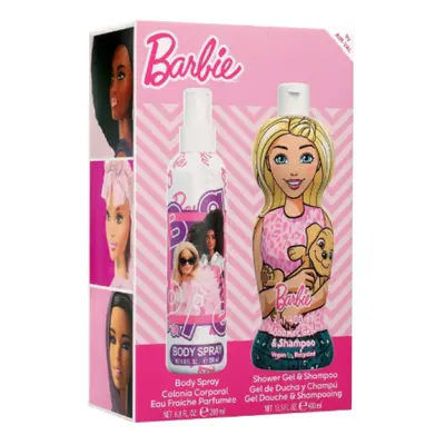 BARBIE - kosmetická dárková sada Tělový sprej 200 ml + sprchový gel a šampón 2v1 400ml