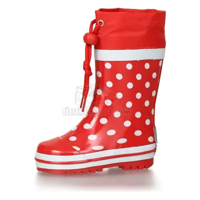 Dětské holinky Playshoes 181767 dots červená