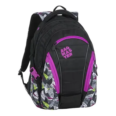 Bagmaster BAG 9 B studentský batoh - růžovo zelený