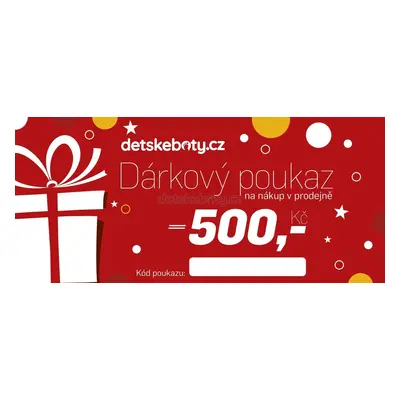 Dárkový poukaz 500 Kč pro nákup na prodejnách