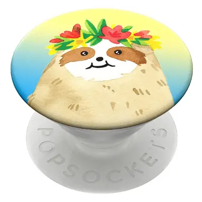 PopSockets PopGrip Gen.2, Aloha Sloth Gradient, lenochod na duhovém podkladu