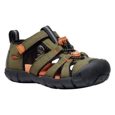 Dětské sandály Keen Seacamp II CNX children dark olive/gold flame