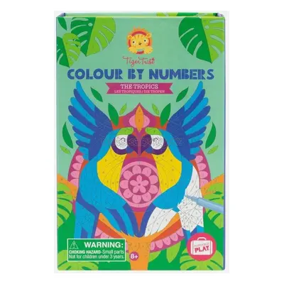 Kreativní sada Tiger Tribe Colour By Numbers - The Tropics