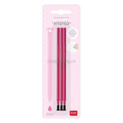 Set náplní do gumovatelných per Legami Refill Erasable Pen - Pink - Pack 3 pcs