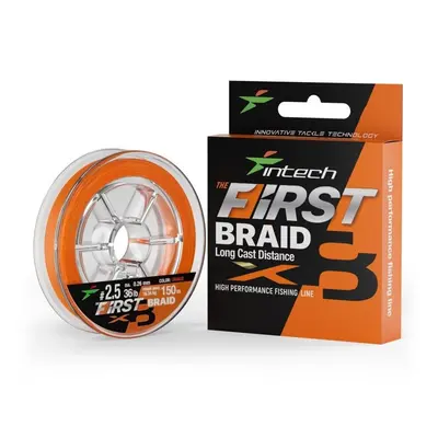 Intech first splétaná šňůra braided line braid x8 orange 150 m - 0,26 mm 16,33 kg