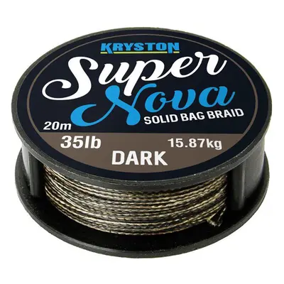 Kryston návazcová šňůrka super nova solid braid černá 20 m-nosnost 25 lb