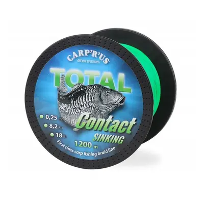 Carp´r´us splétaná šňůra total contact sinking green 0,25 mm 8,2 kg - 300 m