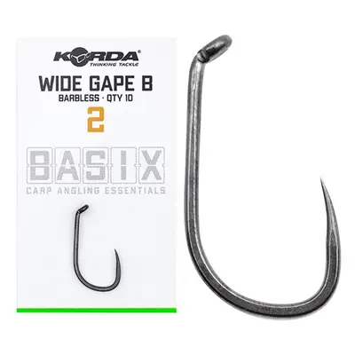 Korda háčky basix wide gape barbless 10 ks - velikost 2