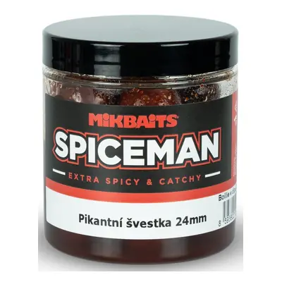 Mikbaits boilie v dipu spiceman pikantní švestka 250 ml - 24 mm