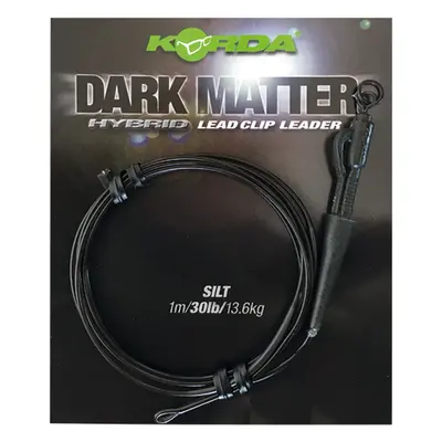 Korda koncová montáž dark matter leader hybrid lead clip 40 lb 1 m - clay brown