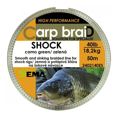 Sema šoková šňůra shock 50 m camo-průměr 30 lb / nosnost 13,6 kg