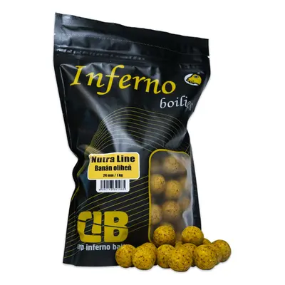 Carp inferno boilies nutra line banán oliheň - 1 kg 24 mm