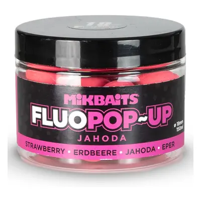 Mikbaits plovoucí boilie fluo jahoda 150 ml - 18 mm