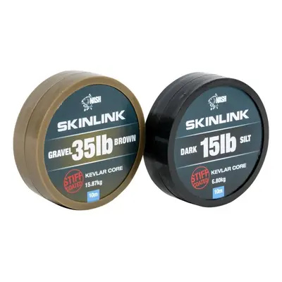 Nash návazcová šňůrka potahovaná skinlink stiff 10 m silt tmavá-průměr 25 lb / nosnost 11,33 kg