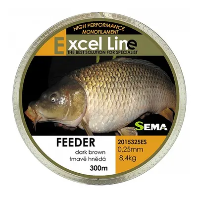 Sema vlasec feeder hnědá 300 m-průměr 0,25 mm / nosnost 8,4 kg