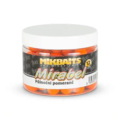 Mikbaits mirabel fluo boilie 150 ml 12 mm - půlnoční pomeranč