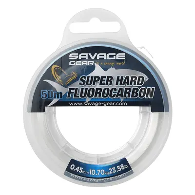 Savage gear fluorocarbon super hard clear - 50 m 0,50 mm 13,2 kg