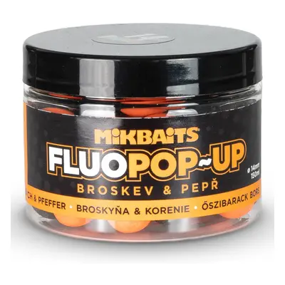 Mikbaits plovoucí boilie fluo broskev pepř 150 ml - 14 mm