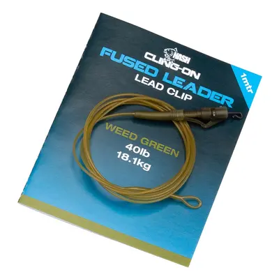 Nash montáž cling-on fused lead clip leader 40lb wed 1 m