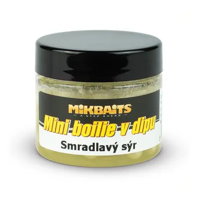 Mikbaits mini boilie v dipu 6-8 mm 50 ml-smradlavý sýr