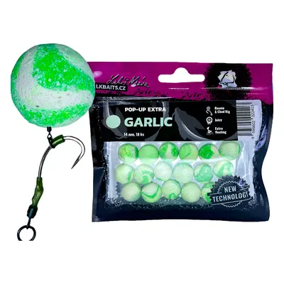 Lk baits plovoucí boilie pop-up extra garlic - 18 mm 14 ks