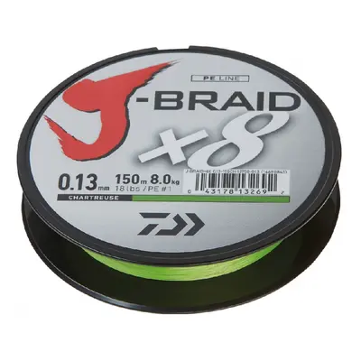 Daiwa splétaná šňůra j-braid chartreuse 300 m-průměr 0,22 mm / nosnost 17 kg