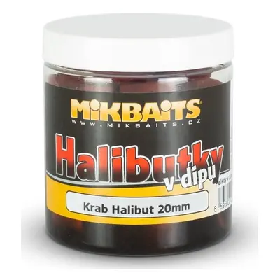 Mikbaits pelety halibutky v dipu 20 mm 250 ml - krab halibut