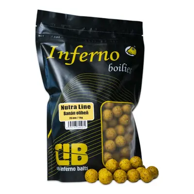 Carp inferno boilies nutra line banán oliheň - 1 kg 20 mm