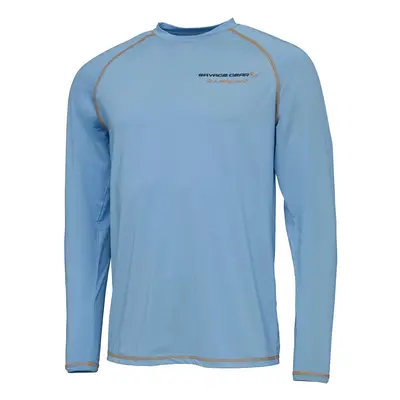 Savage gear triko aqua uv long sleeve tee s bonnie blue - s