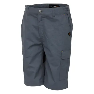 Savage gear kraťasy fighter shorts castlerock grey - l