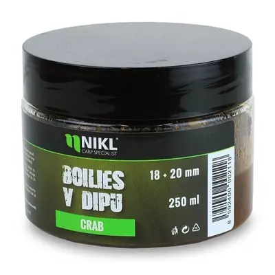 Nikl boilies v dipu 250 g 18/20 mm - crab